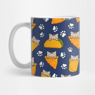 Cute cat burrito, taco and pizza pattern Mug